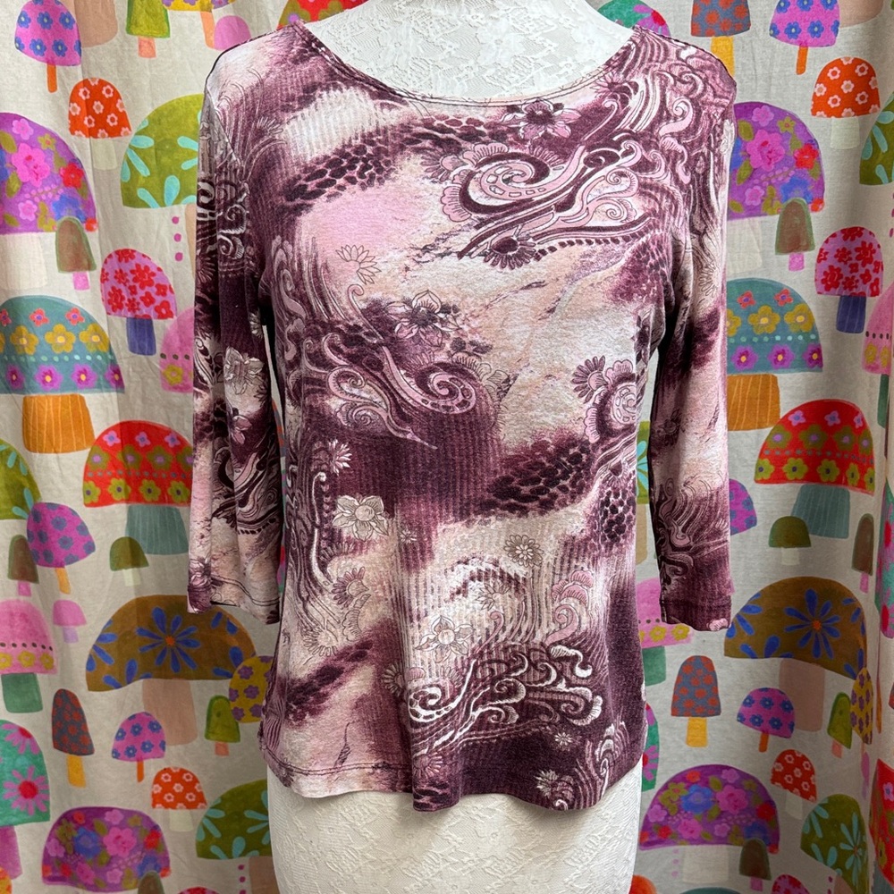 Naturally Petite 3/4 Sleeve Blouse. SP